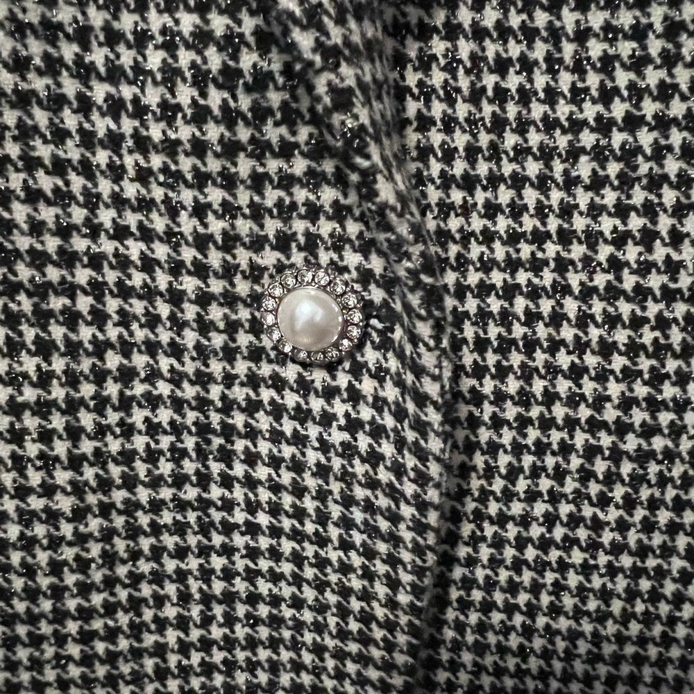 J.Crew Black and White Patterned Metallic threading Blazer - Picture 3 of 4